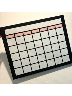 Dry Erase‎ Calendar Undated Monthly Planner Organizer on Canvas 20”x16”x1”